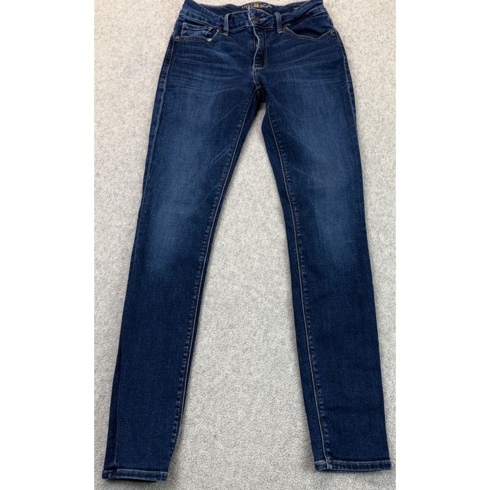 Lucky Brand Womens Sasha Super Skinny Blue Denim 5-Pocket Comfort Whisker 2/26